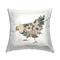Stupell Industries Floral Blossom Arrangement Farmhouse Chicken Shape Throw Pillow, 18" x 18"